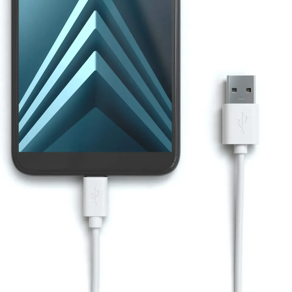 JAMEGA Micro USB Ladekabel 2 m weiß 2,4A