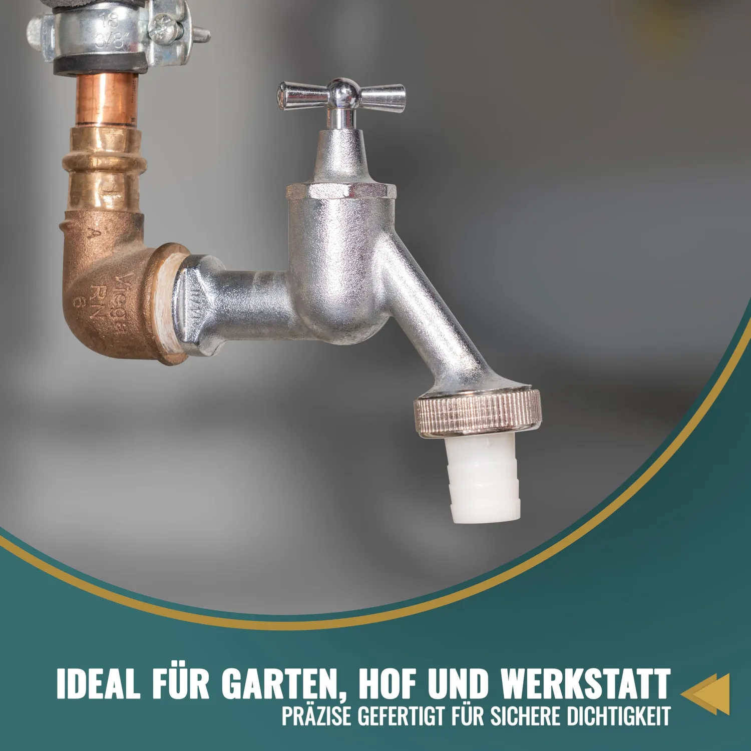 Poppstar Wasserhahn Garten Kugelhahn 3/4 auf 1 Zoll Messing