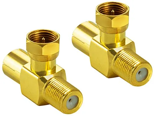 Poppstar Sat Adapter T-Stück Verteiler 4x vergoldet