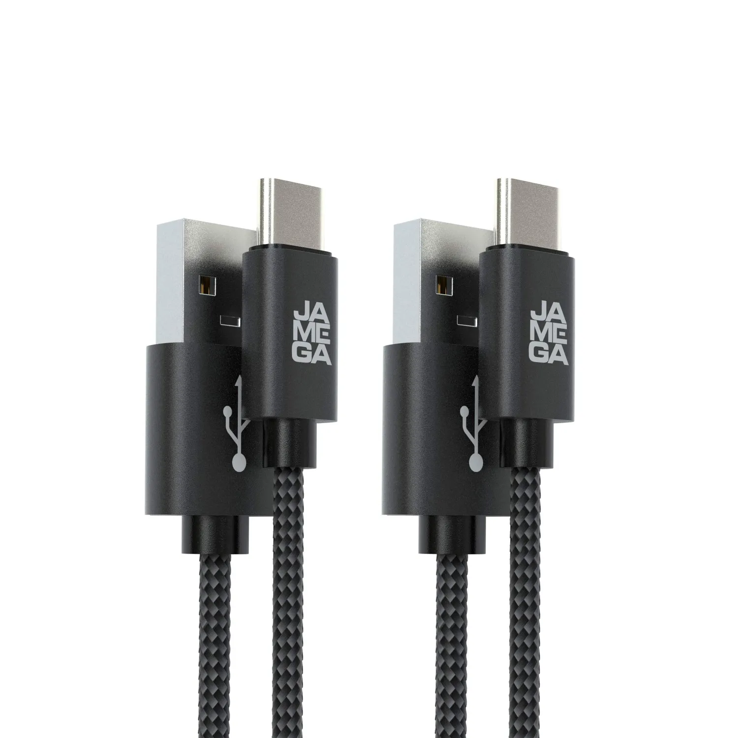 JAMEGA USB-C Ladekabel blau 2x 2 m Nylon 3A