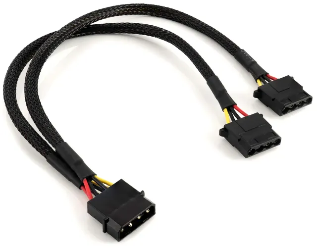 Poppstar Molex Verteilerkabel 30 cm schwarz Y