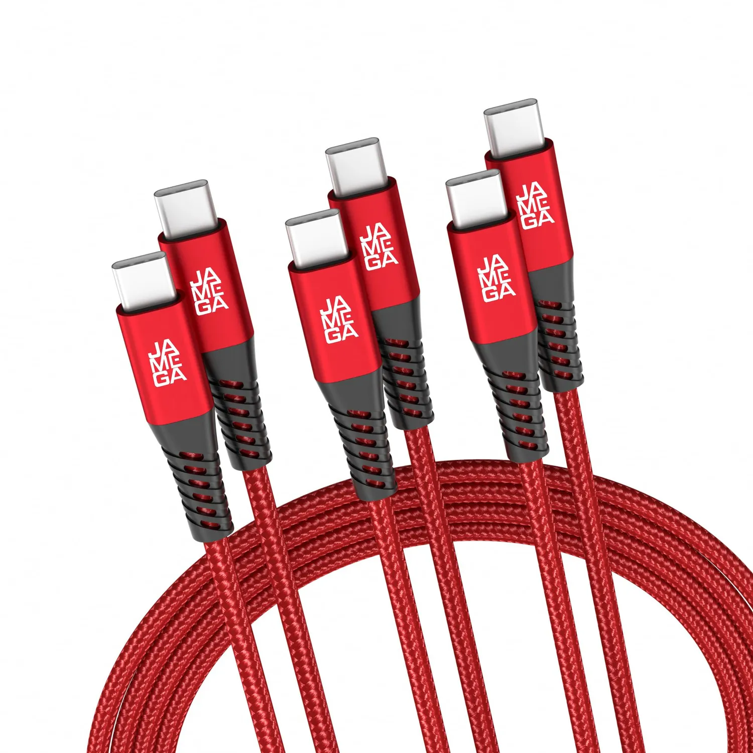 JAMEGA USB C Kabel Gold 2m 3er-Set 480Mbps