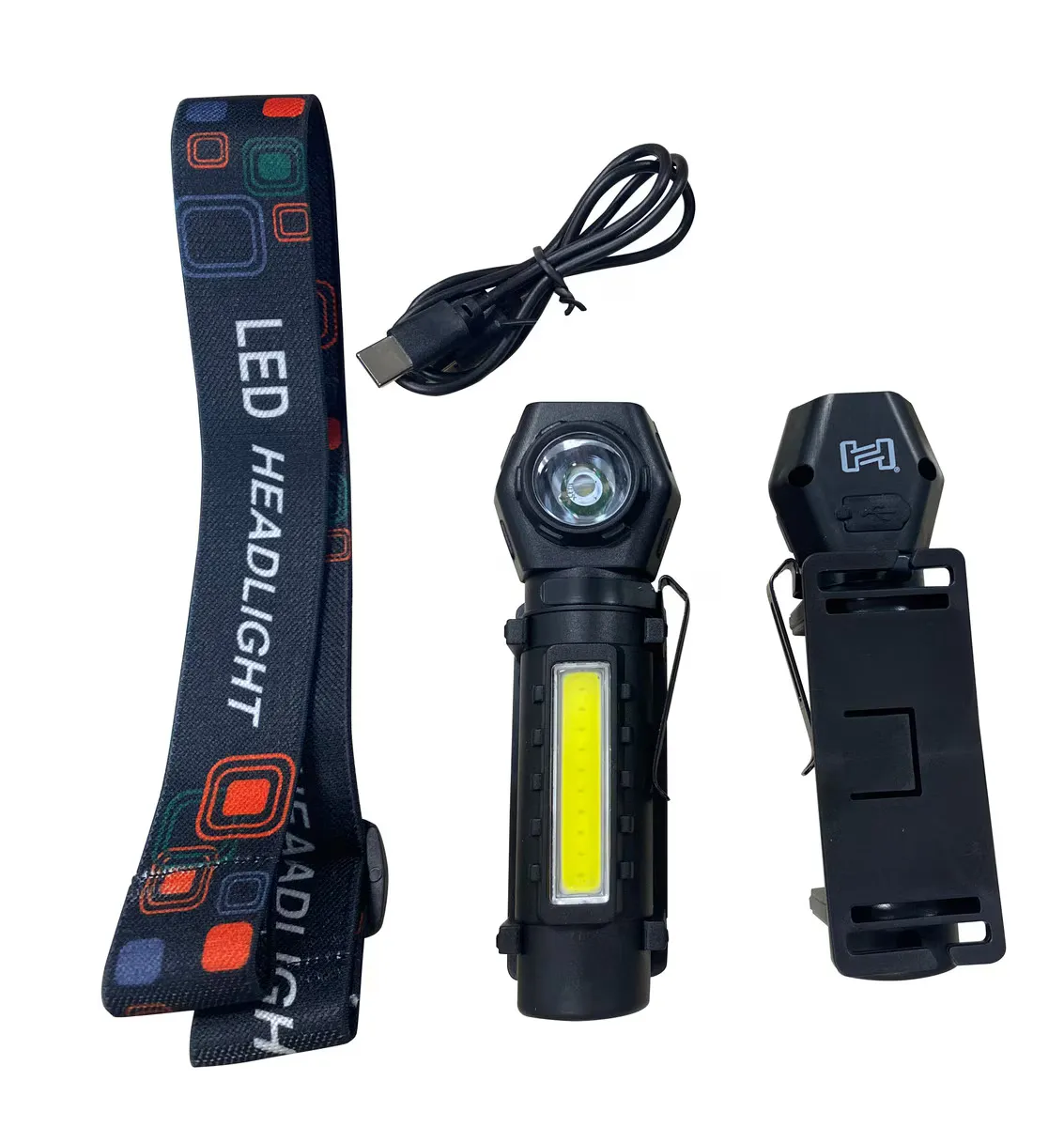 Hosa FLT-113 Stirnlampe Taschenlampe wiederaufladbar LED