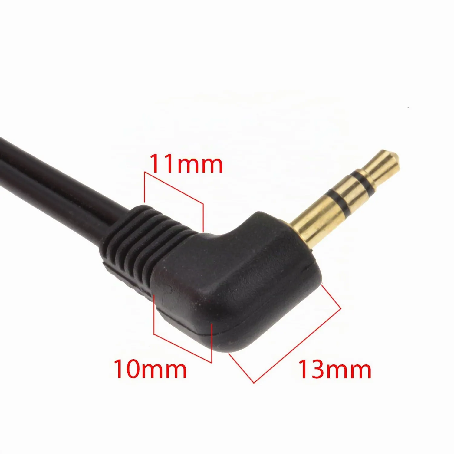 Kenable 3,5mm Klinkenverlängerung abgewinkelt Audiokabel 1m Schwarz Stereo
