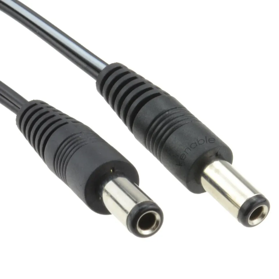 Kenable DC Stromkabel 5,5mm Stecker-Stecker 0,5m schwarz