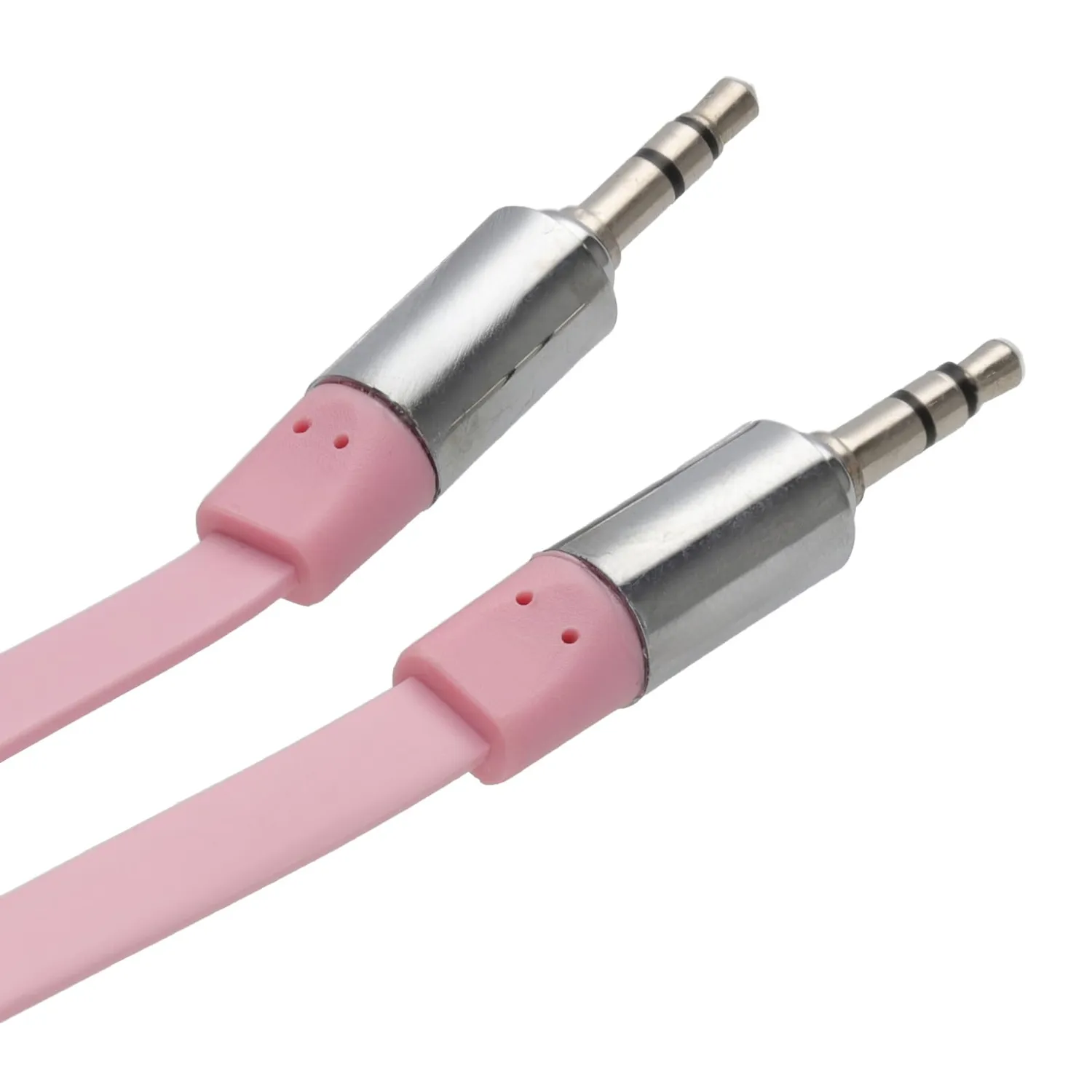 Kenable Flach-Klinkenkabel 2m pink Metallstecker