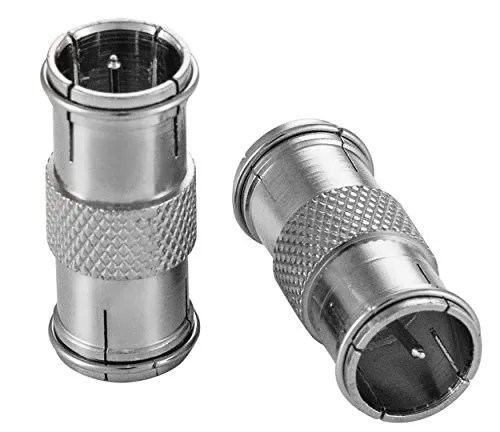 Poppstar F-Quickstecker Kupplung SAT Adapter 2x silbern