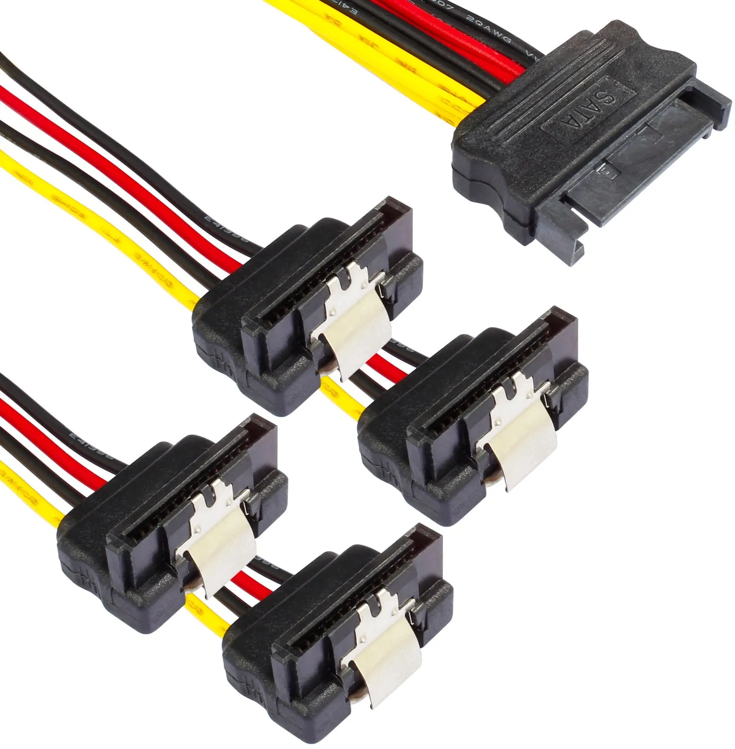Poppstar SATA Kabel Set 0,5 m mit Stromverteiler