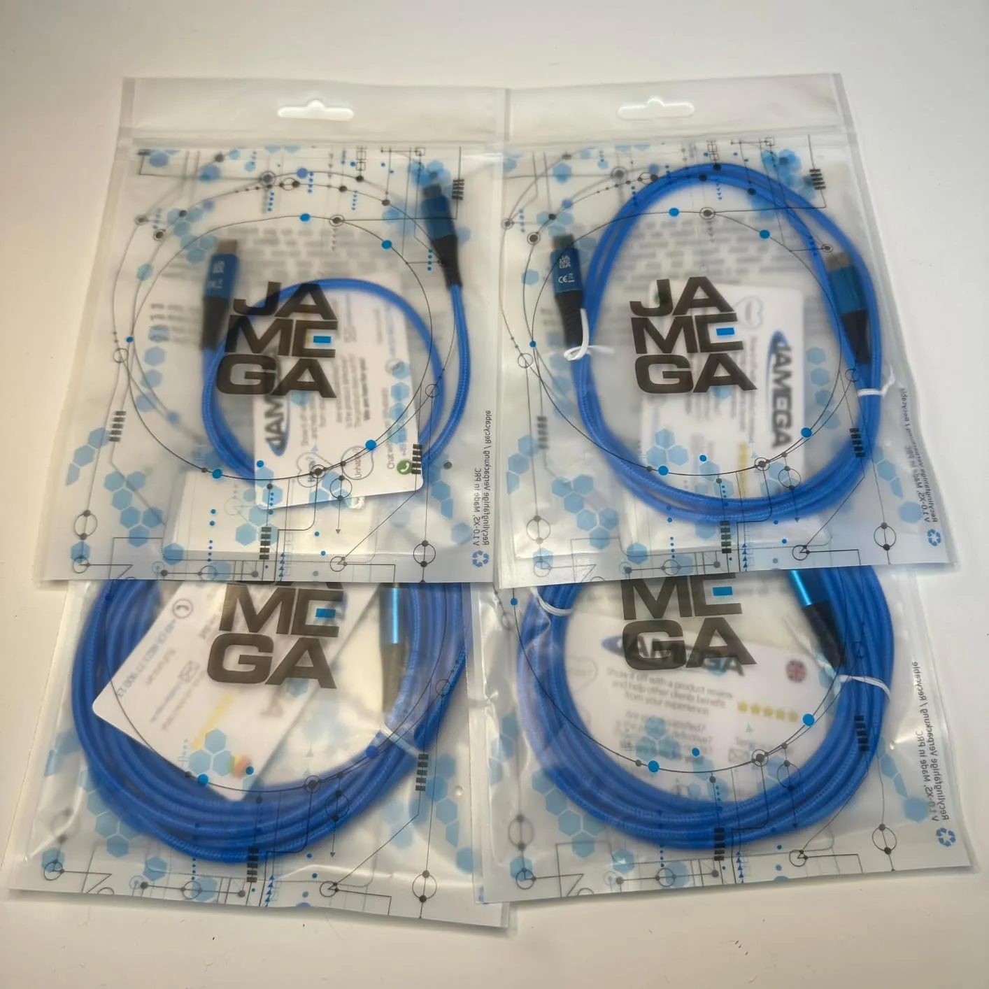 Jamega USB-C Kabel rot 4er Pack 0,5m 1m 2m 3m Fast Charge