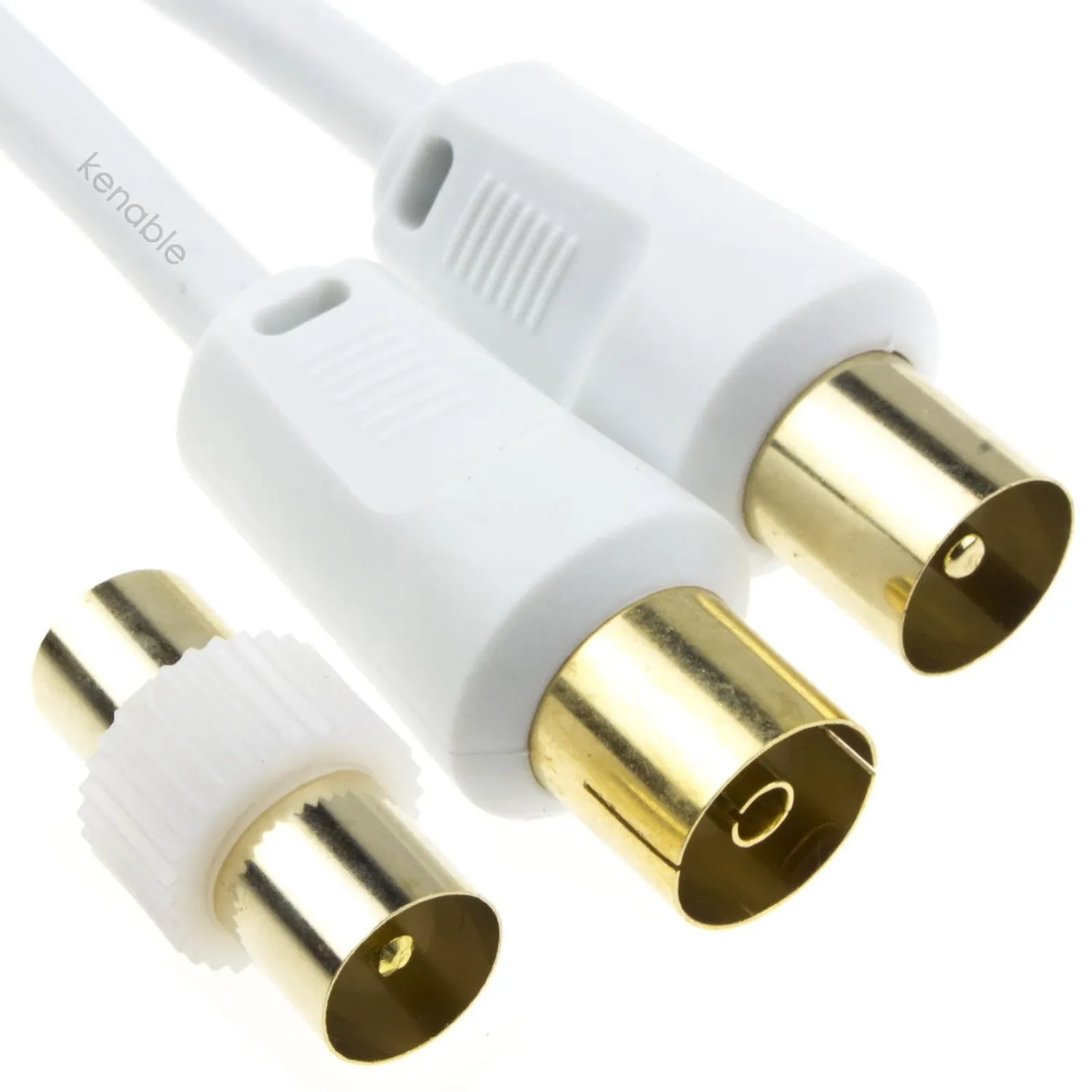 kenable RF Antennenkabel Verlängerung 3m schwarz 75 Ohm