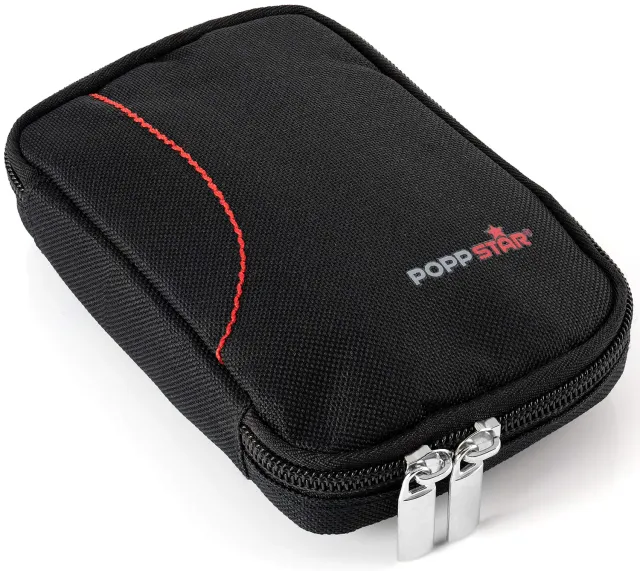 Poppstar Festplattentasche 2,5 Zoll Case Schwarz-Rot