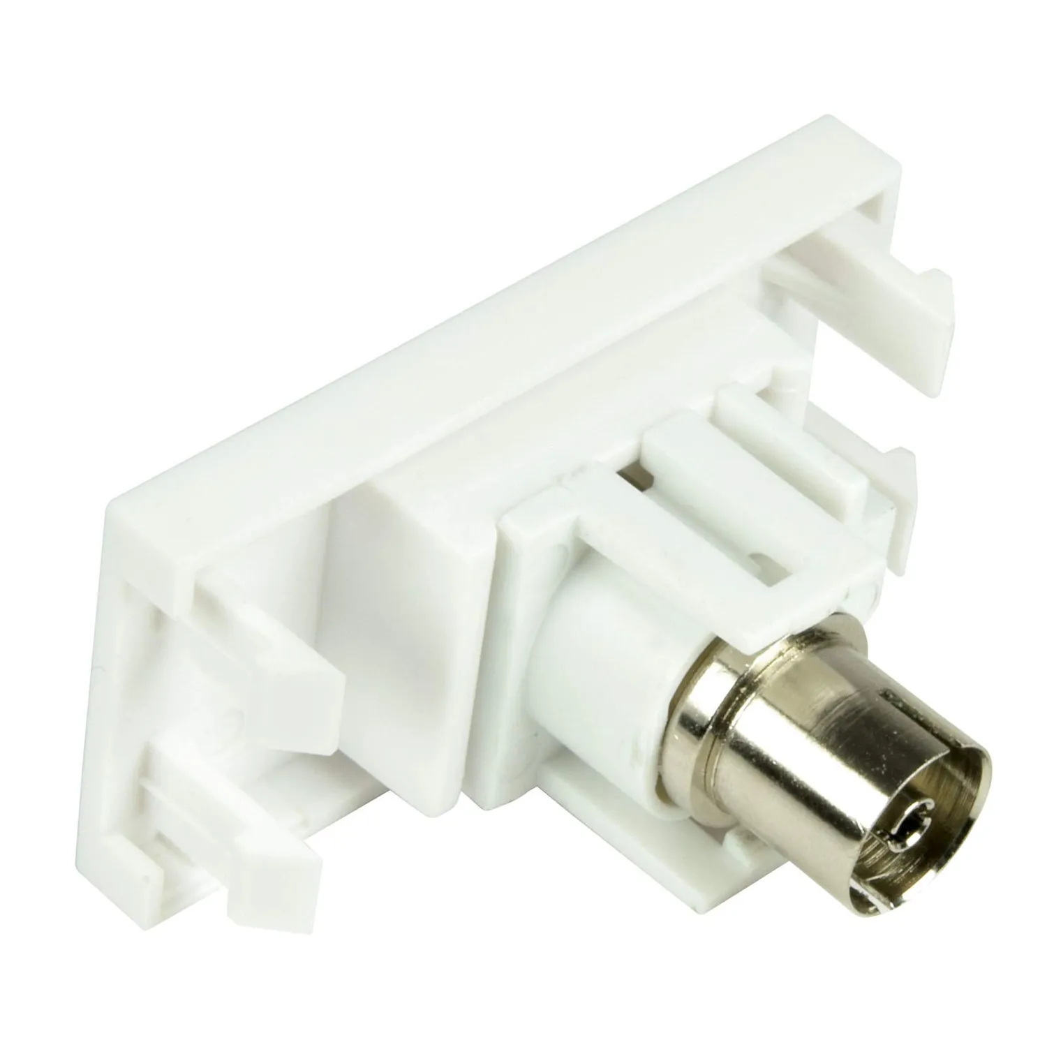Kenable RF TV Antennenmodul Keystone weiß koaxial