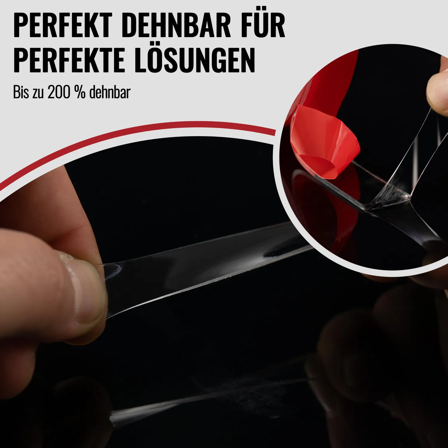 Poppstar Acryl Klebeband doppelseitig 10m transparent
