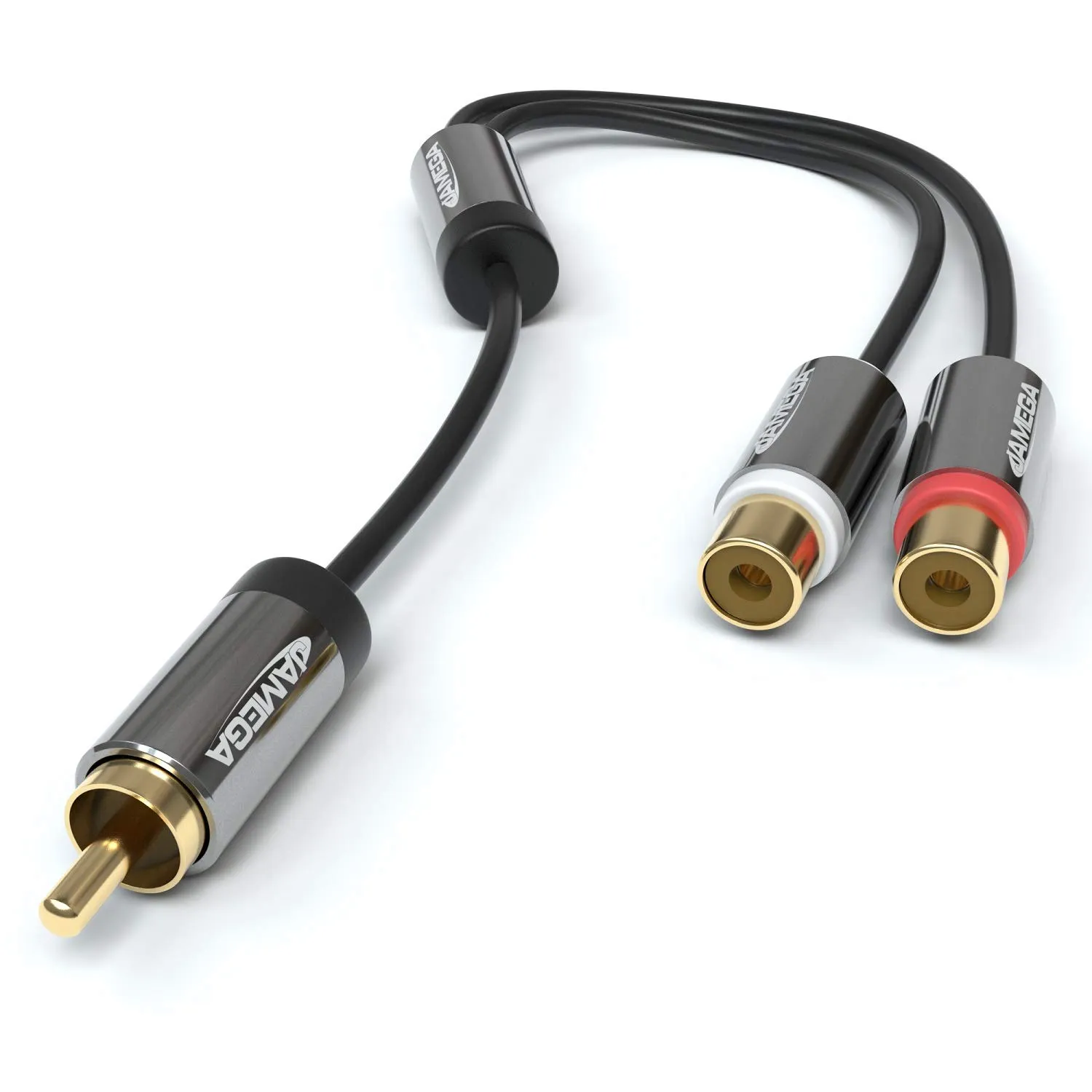 Jamega Y-Adapter Cinch Kabel 0,20m vergoldet