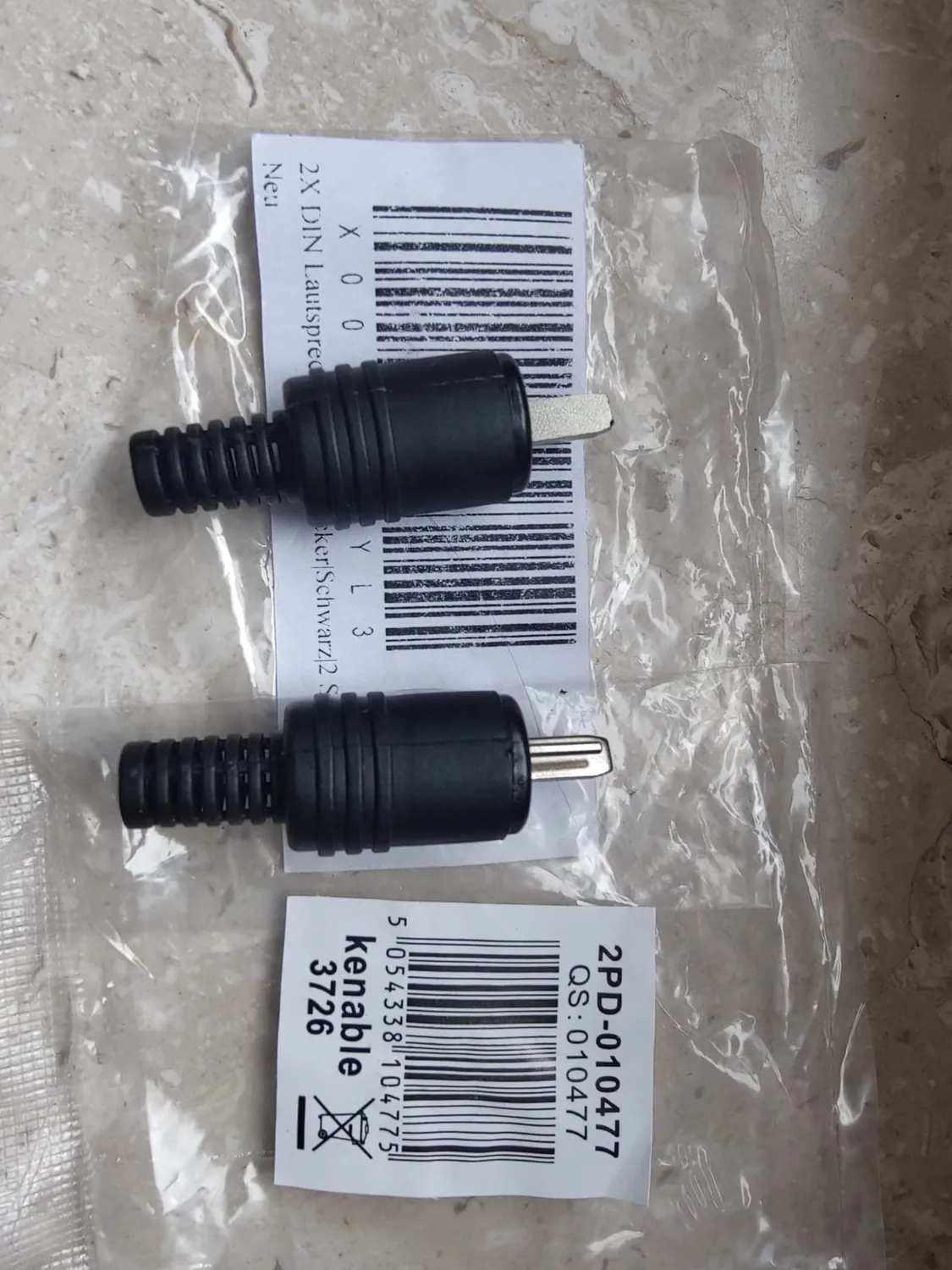 Kenable 2-Pin DIN-Stecker Lautsprecher 4er Pack