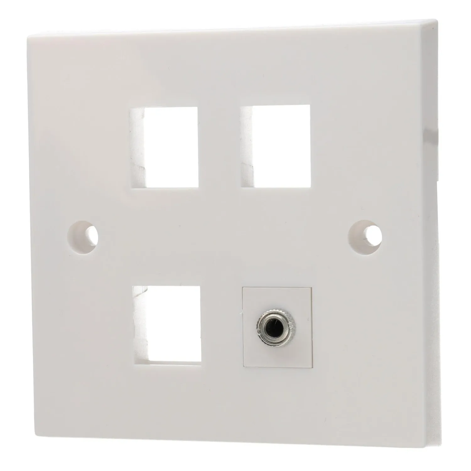 Aura 3,5-mm-Stereo-Klinke Keystone-Einsatz Weiß