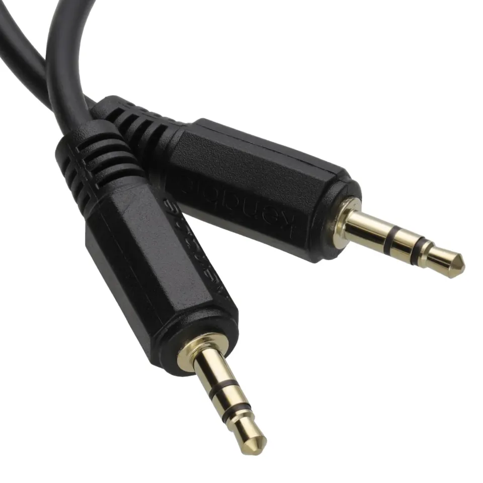 Kenable AUX Klinkenkabel 3,5mm 2m schwarz male-male