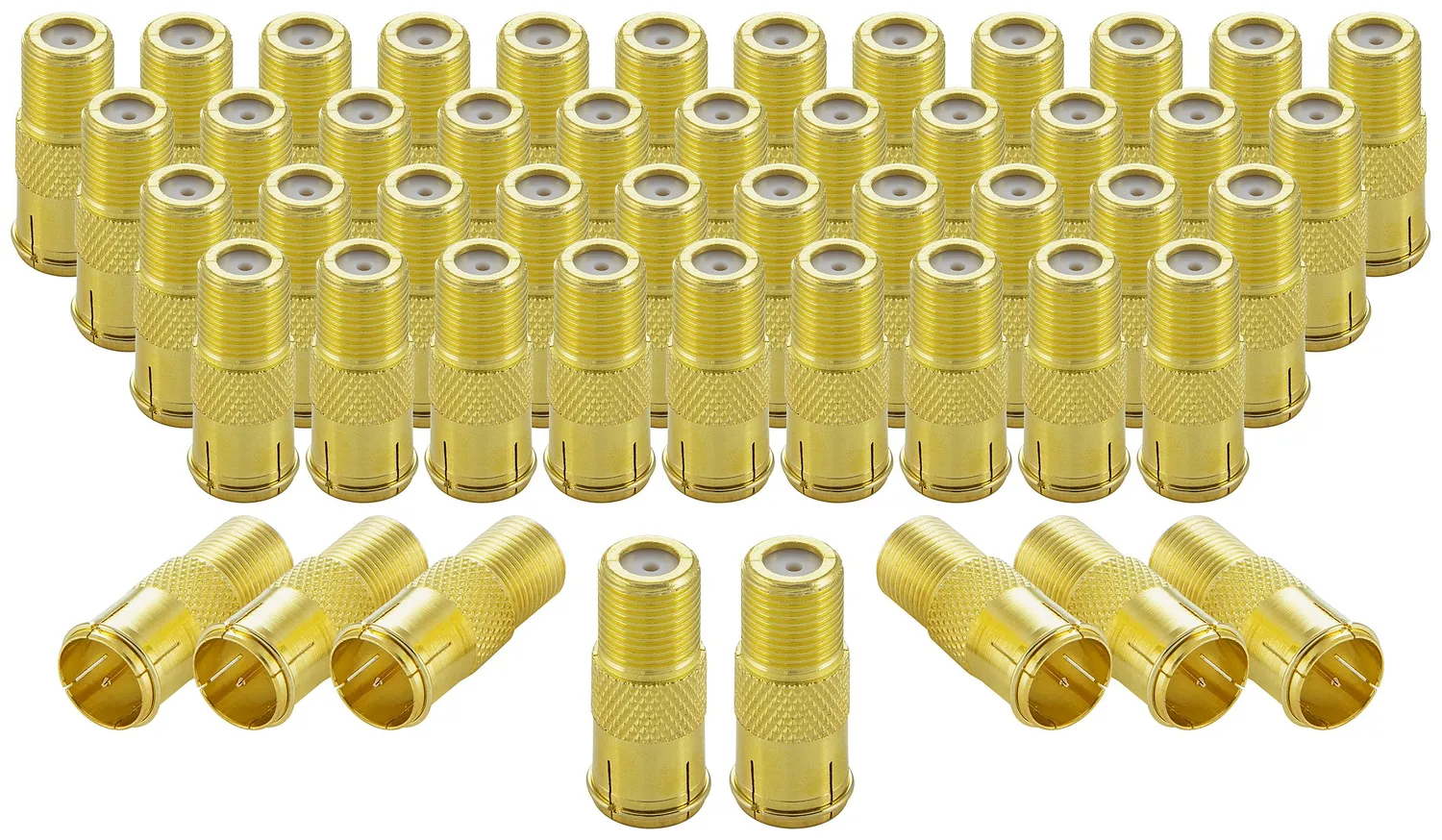 Poppstar F-Quickstecker SAT Kupplung 2 Stück silbern