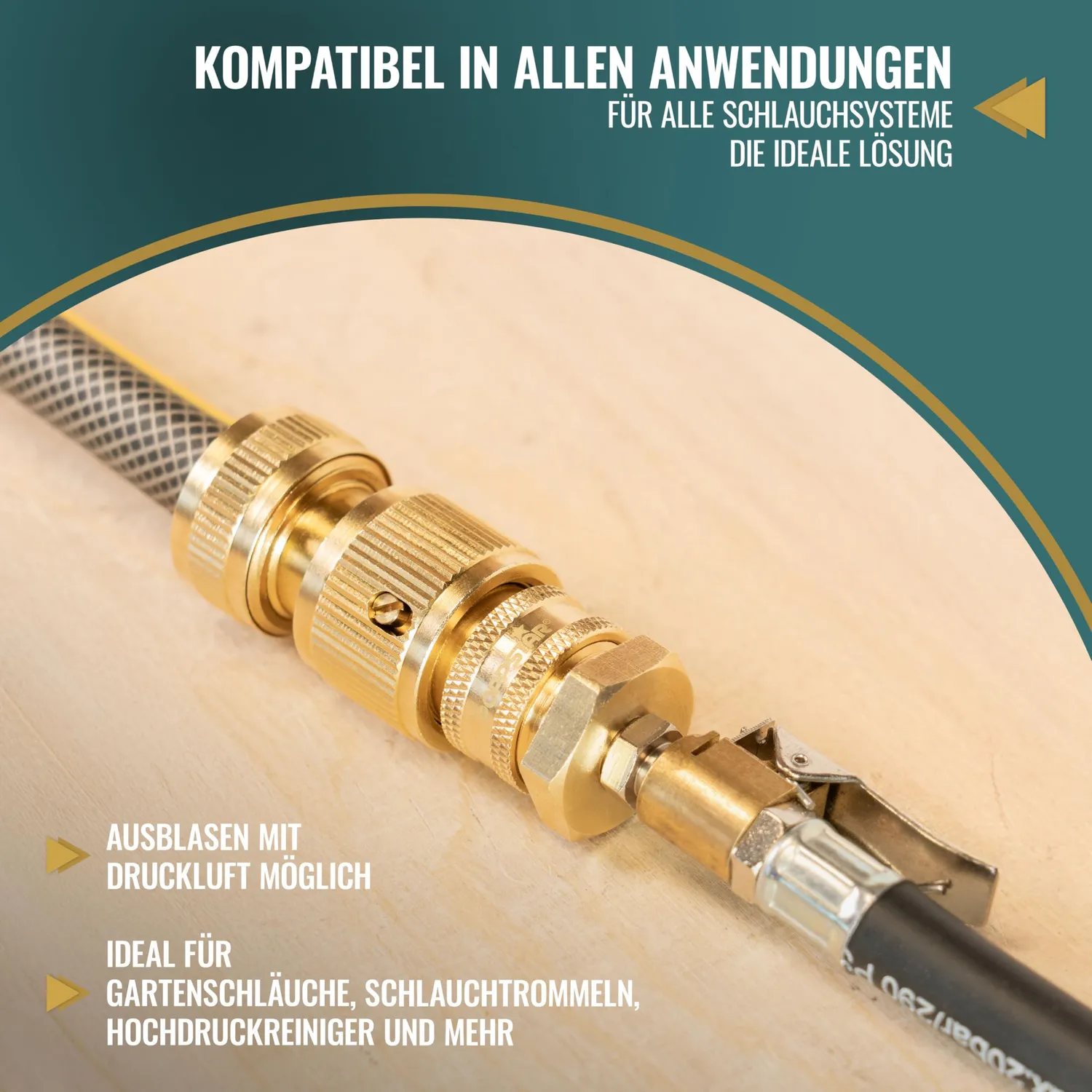 Poppstar Entwässerungsventil 1/2 Zoll Messing mit Autoventil