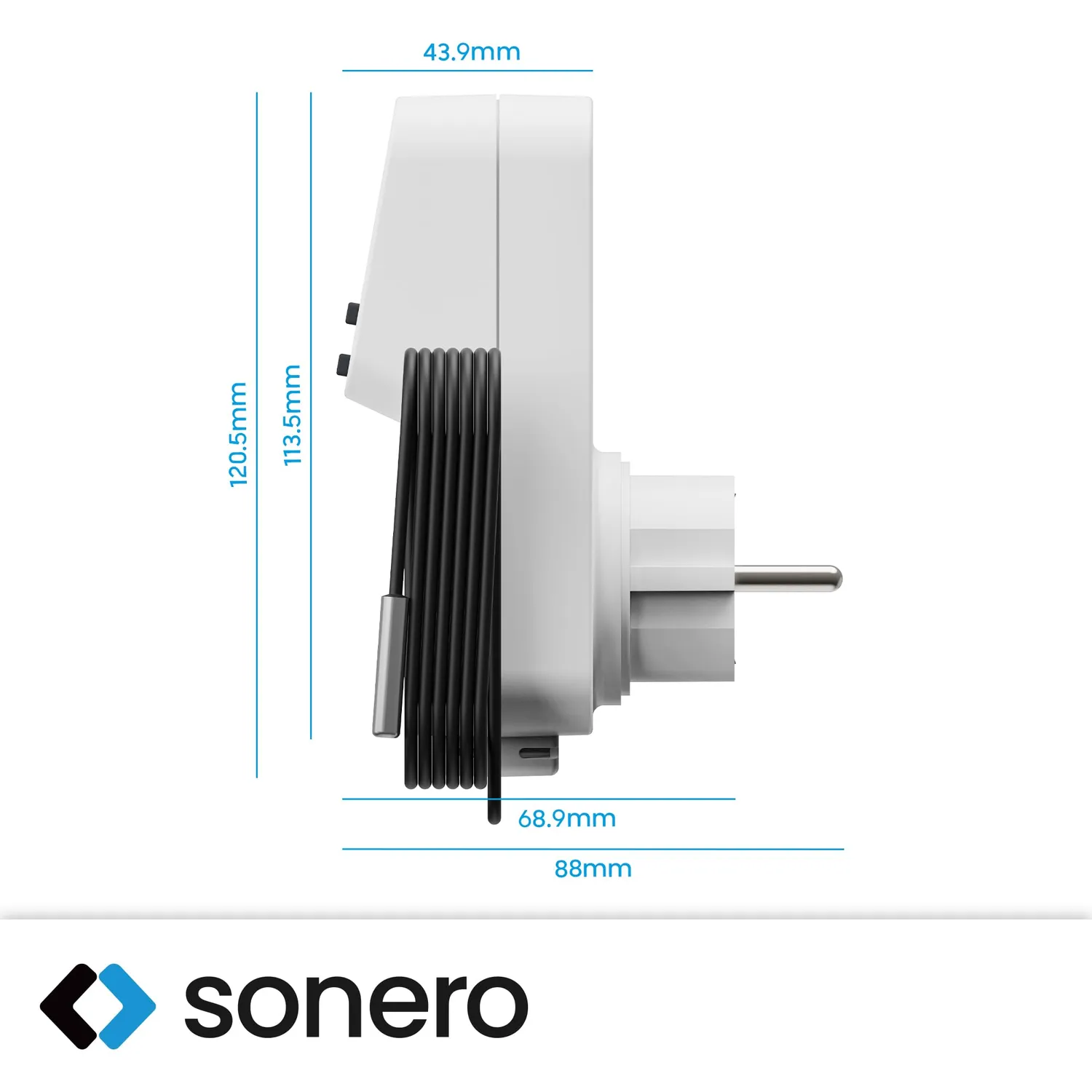 Sonero Thermostat Steckdose Regler weiß 3600W Fühler
