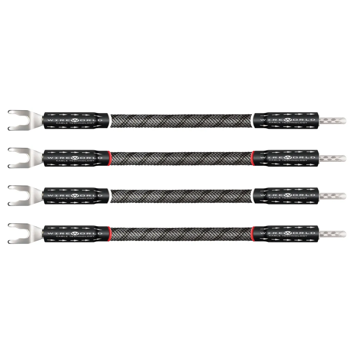 WireWorld Silver Eclipse 10 Lautsprecher-Jumper Banana 4er-Set silber