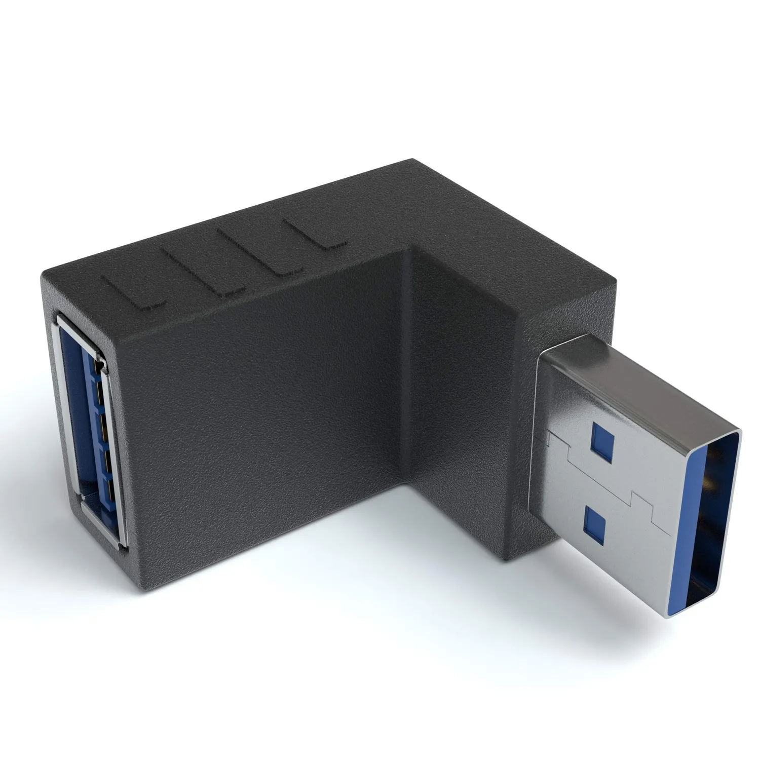 JAMEGA USB 3.0 Winkeladapter 270° 2er Pack schwarz
