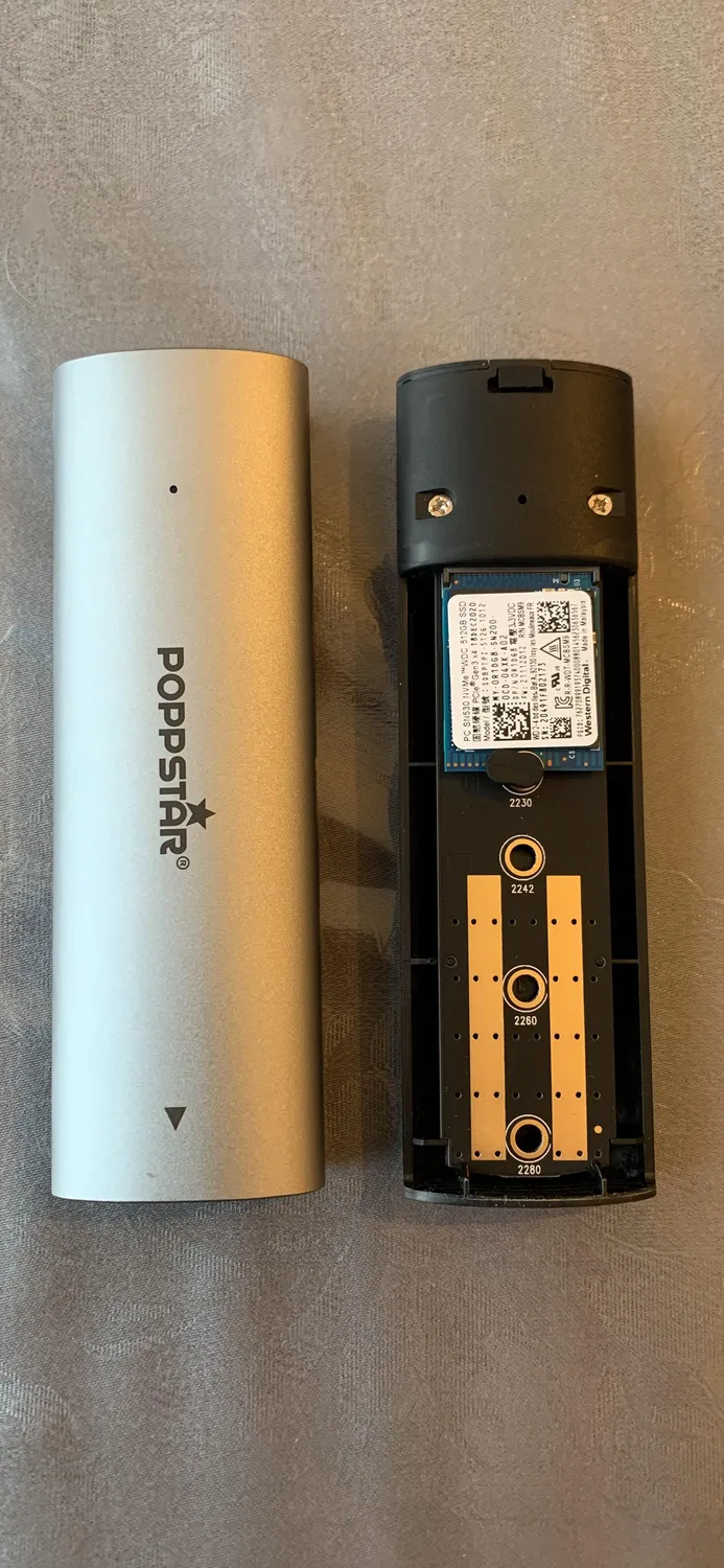 Poppstar M.2 NVMe SSD Gehäuse USB-C 10 Gbit/s 2280