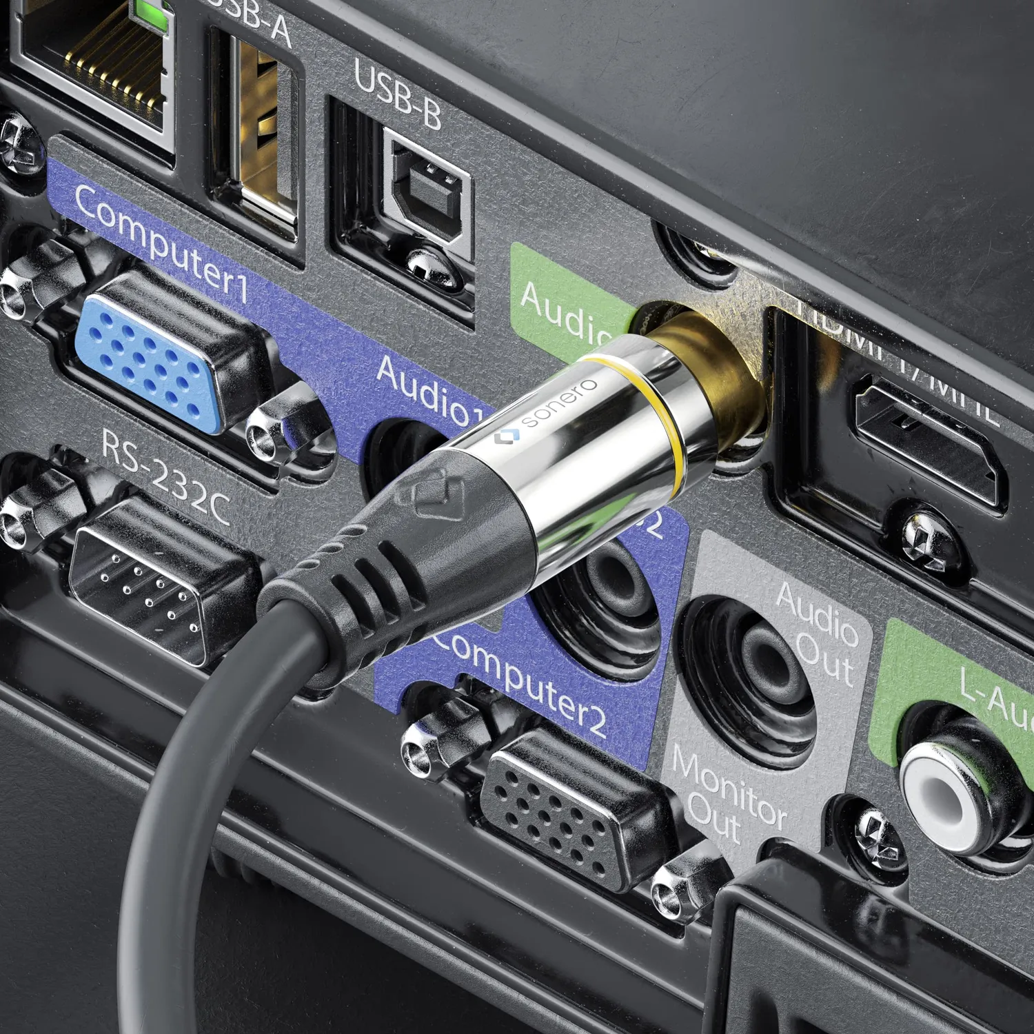 Sonero Premium S-AC800-100 Cinch-Kabel 10m schwarz Koaxial
