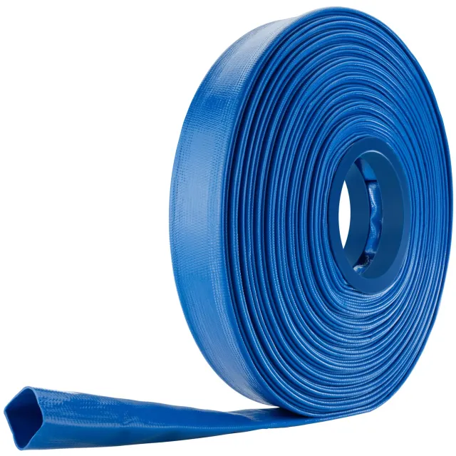 Poppstar PVC Flachschlauch 40m 38mm Blau 7 bar