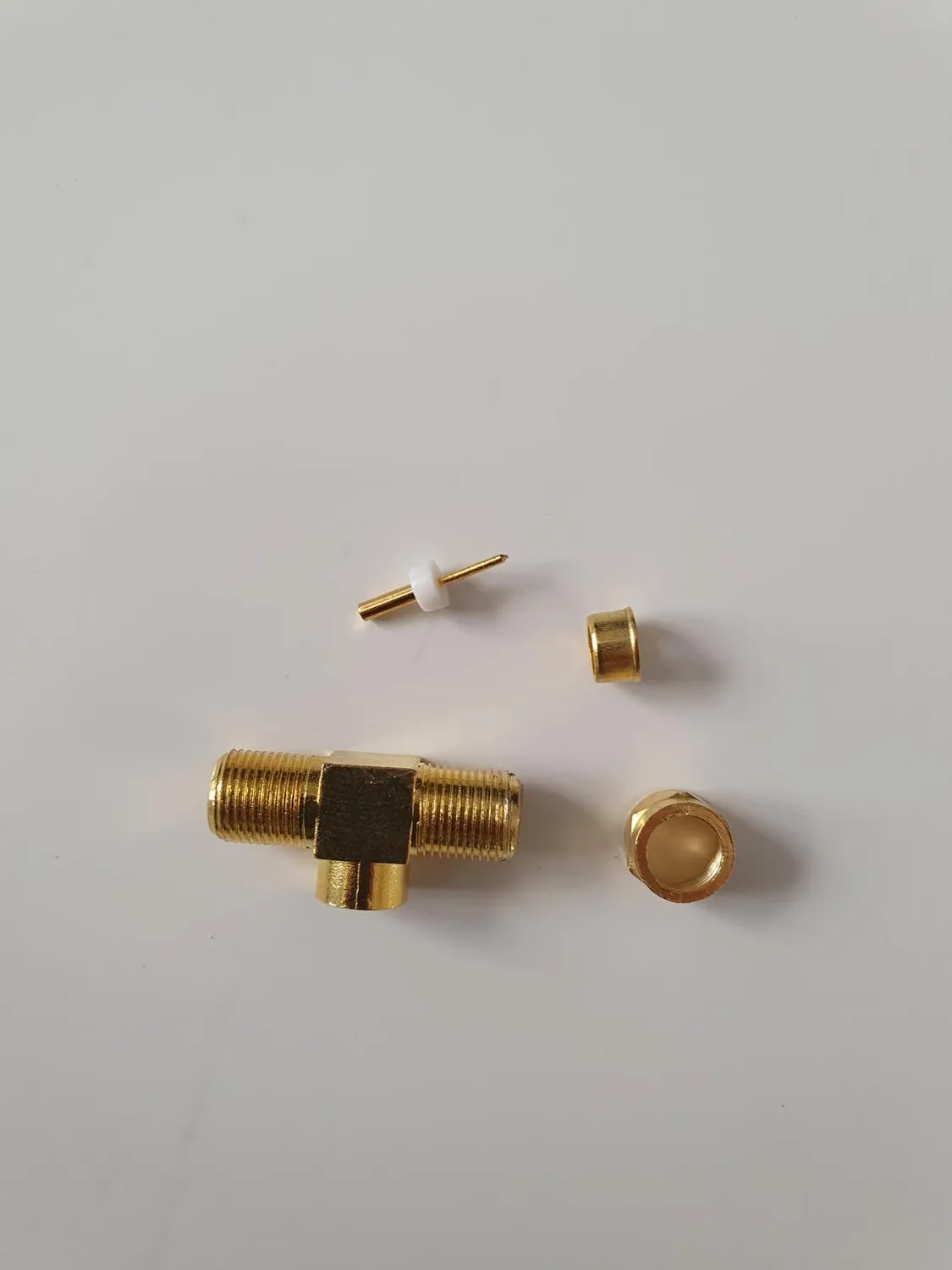 Poppstar SAT Verteiler T-Stück 2x F-Buchse Silber