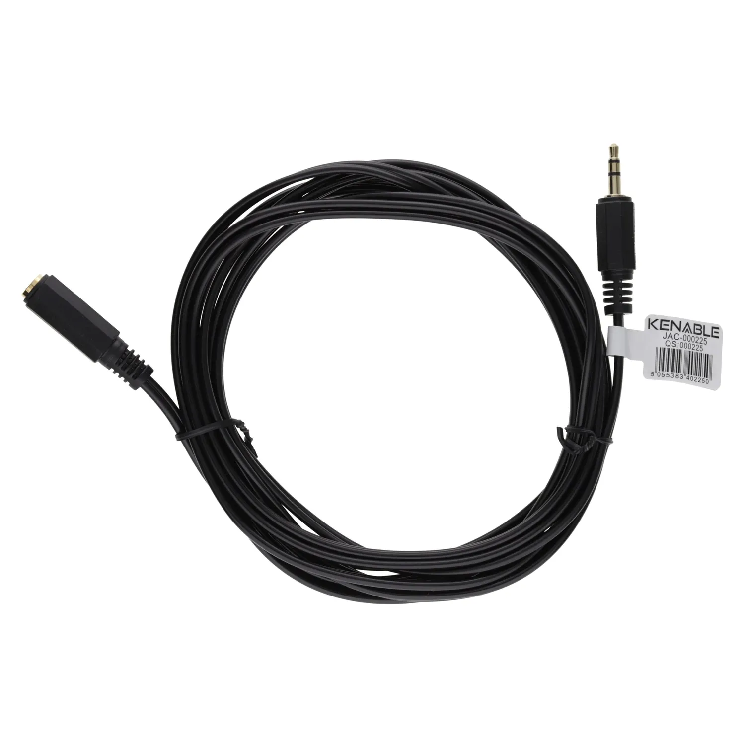 Kenable 3,5mm Klinke Verlängerungskabel 3m schwarz Stereo