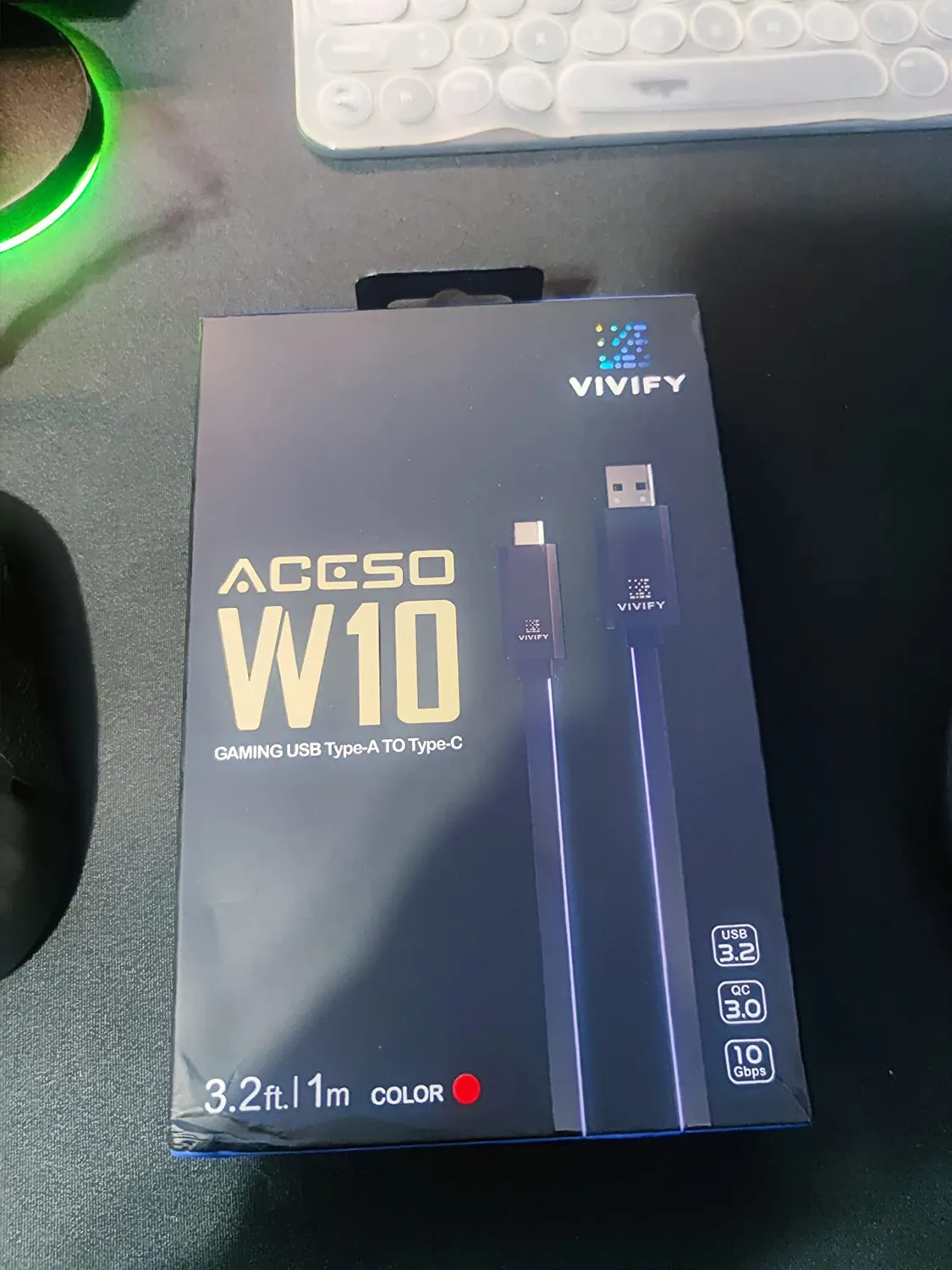 Vivify Aceso W10 USB-C Kabel 1 m rot 10 Gbit/s