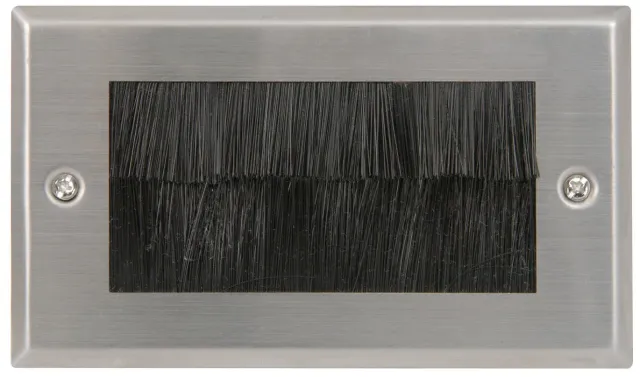 Kenable Bürsten Frontplatte Doppel 145x84 mm weiß