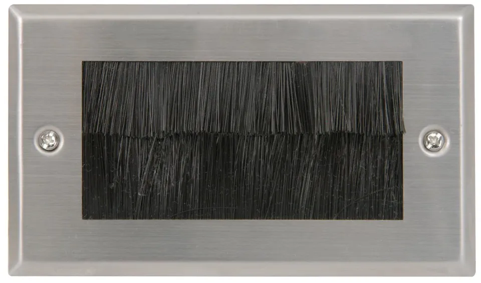 Kenable Bürsten Frontplatte Doppel 145x84 mm weiß