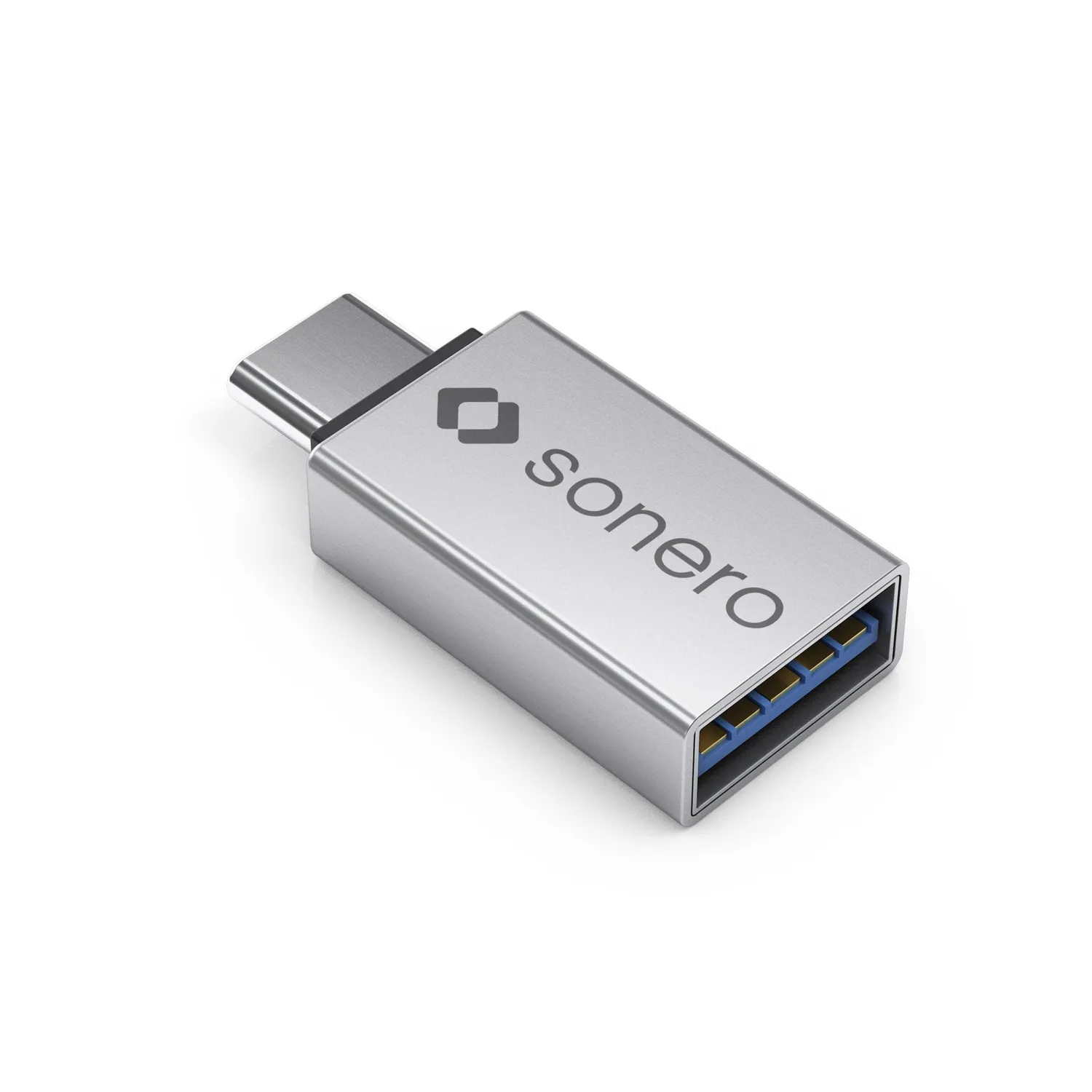 Sonero USB-C auf USB-A Adapter Alu silber OTG