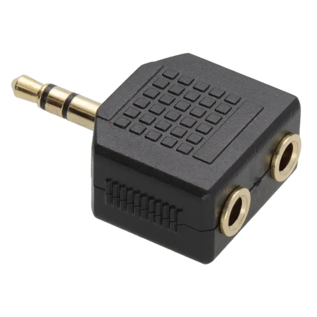 Kenable 3,5mm Y-Adapter Kopfhörer Splitter vergoldet