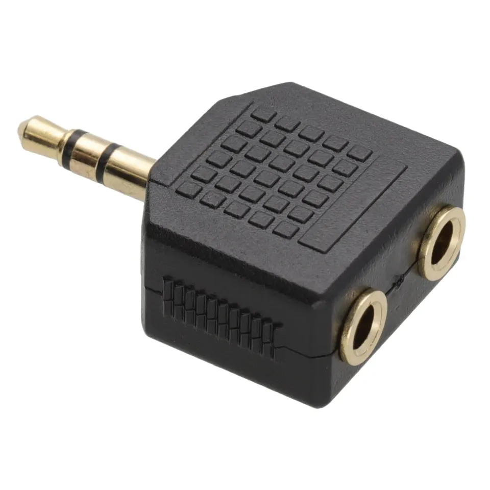 Kenable 3,5mm Y-Adapter Kopfhörer Splitter vergoldet