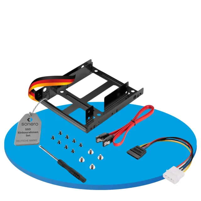 Sonero X-SATA-SET02 SSD Einbaurahmen Set 2x 2,5 auf 3,5 Zoll