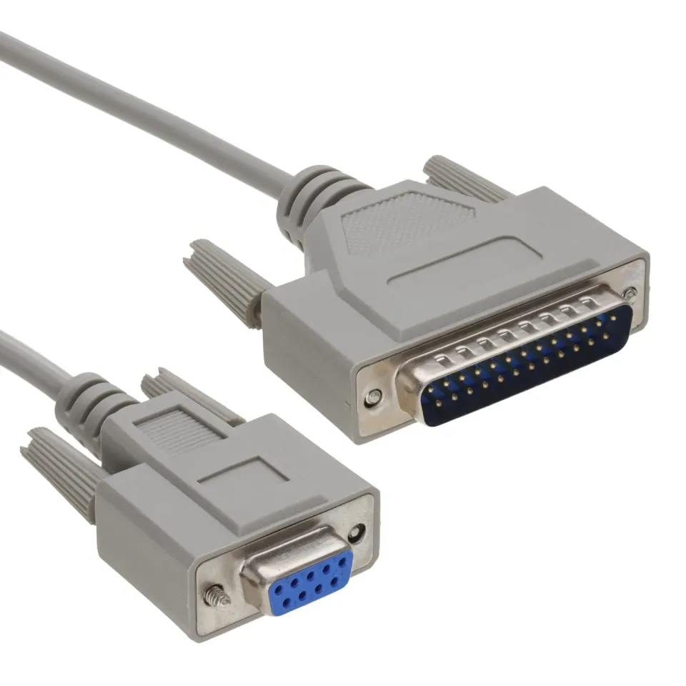 Kenable RS232 Kabel D9-D25 seriell 3 m beige