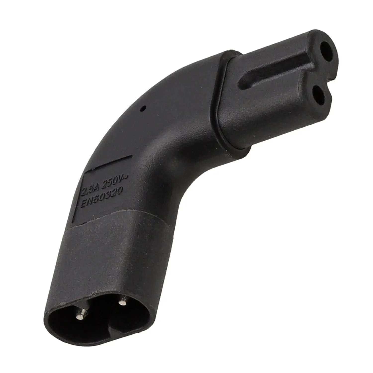 Kenable C7/C8 Winkeladapter Vertikal 2,5A Figure-8