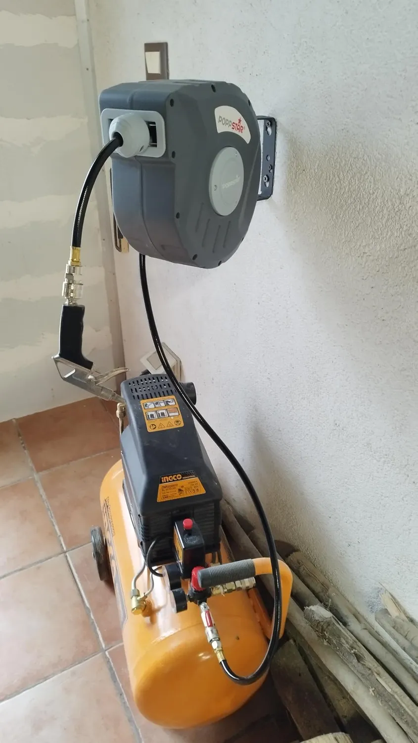 Poppstar Druckluftschlauchtrommel 10m+1m 3/8 Zoll