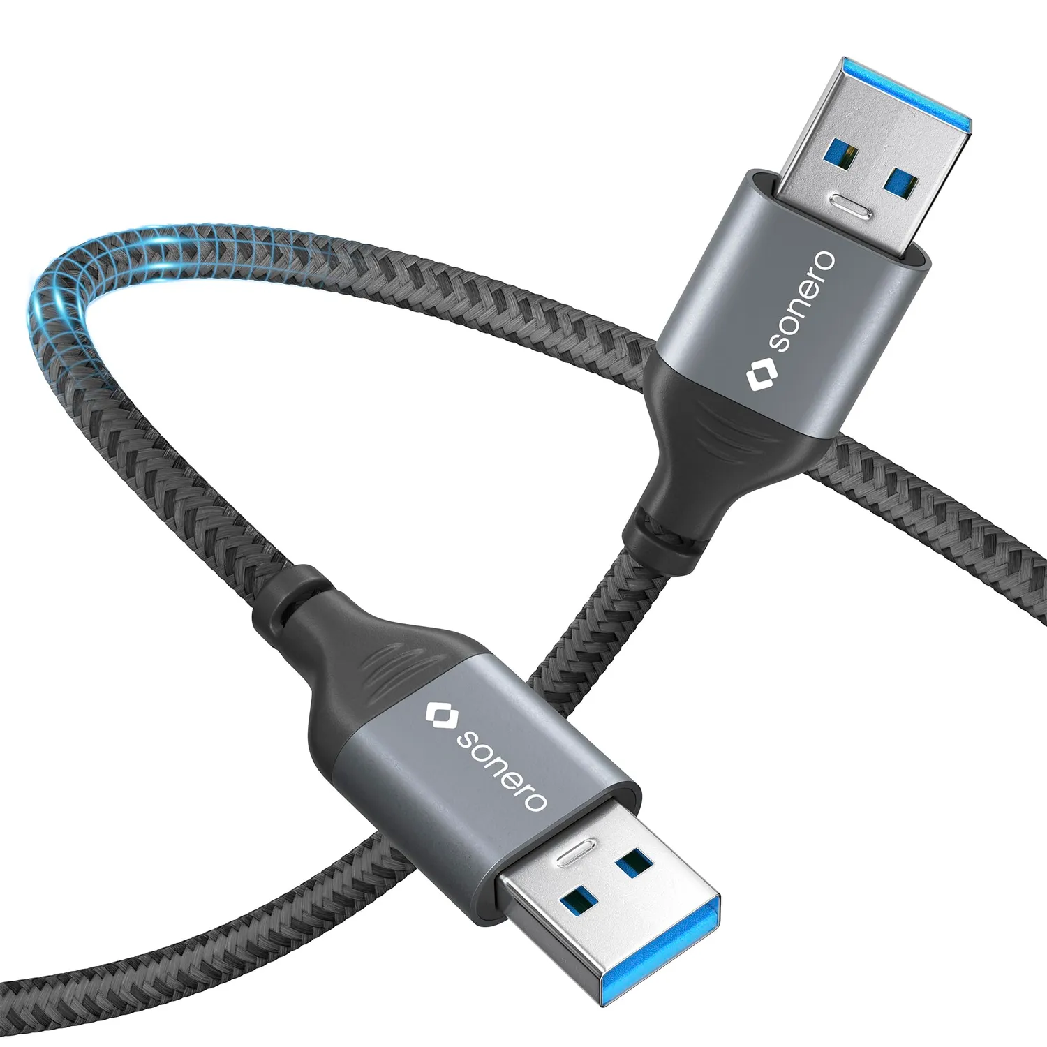 Sonero SPC-U050-015 USB-A auf USB-A Kabel 1,5m space grey 3.0