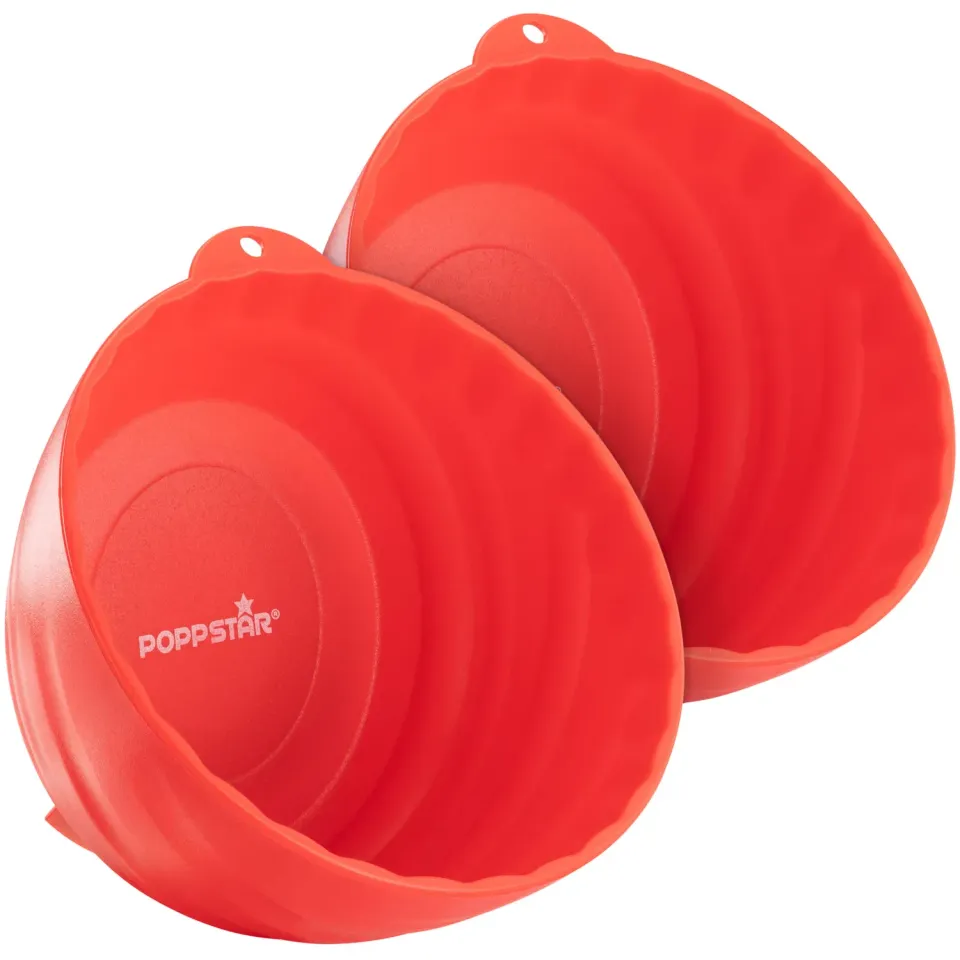 Poppstar Magnetschale rund 14,5 cm rot 2 Stück