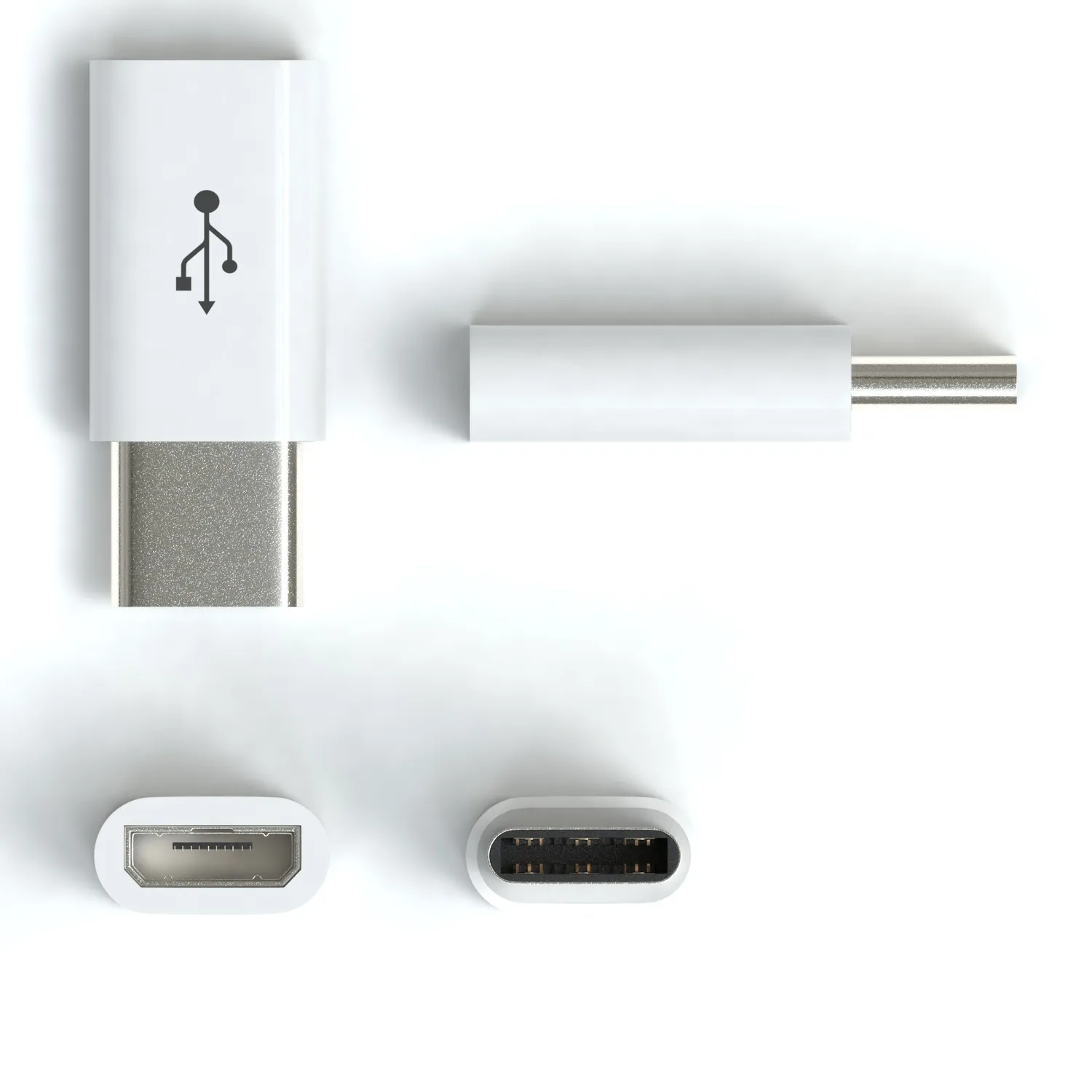 JAMEGA Micro-USB auf USB-C Adapter Ladeadapter