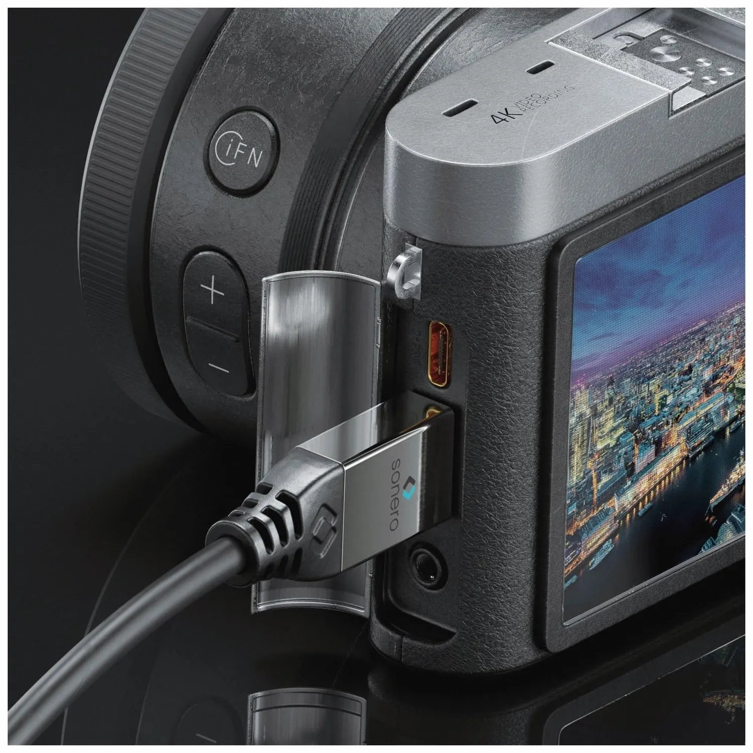 Sonero Premium S-HCA002 Mini HDMI Adapter 0,25m schwarz 4K