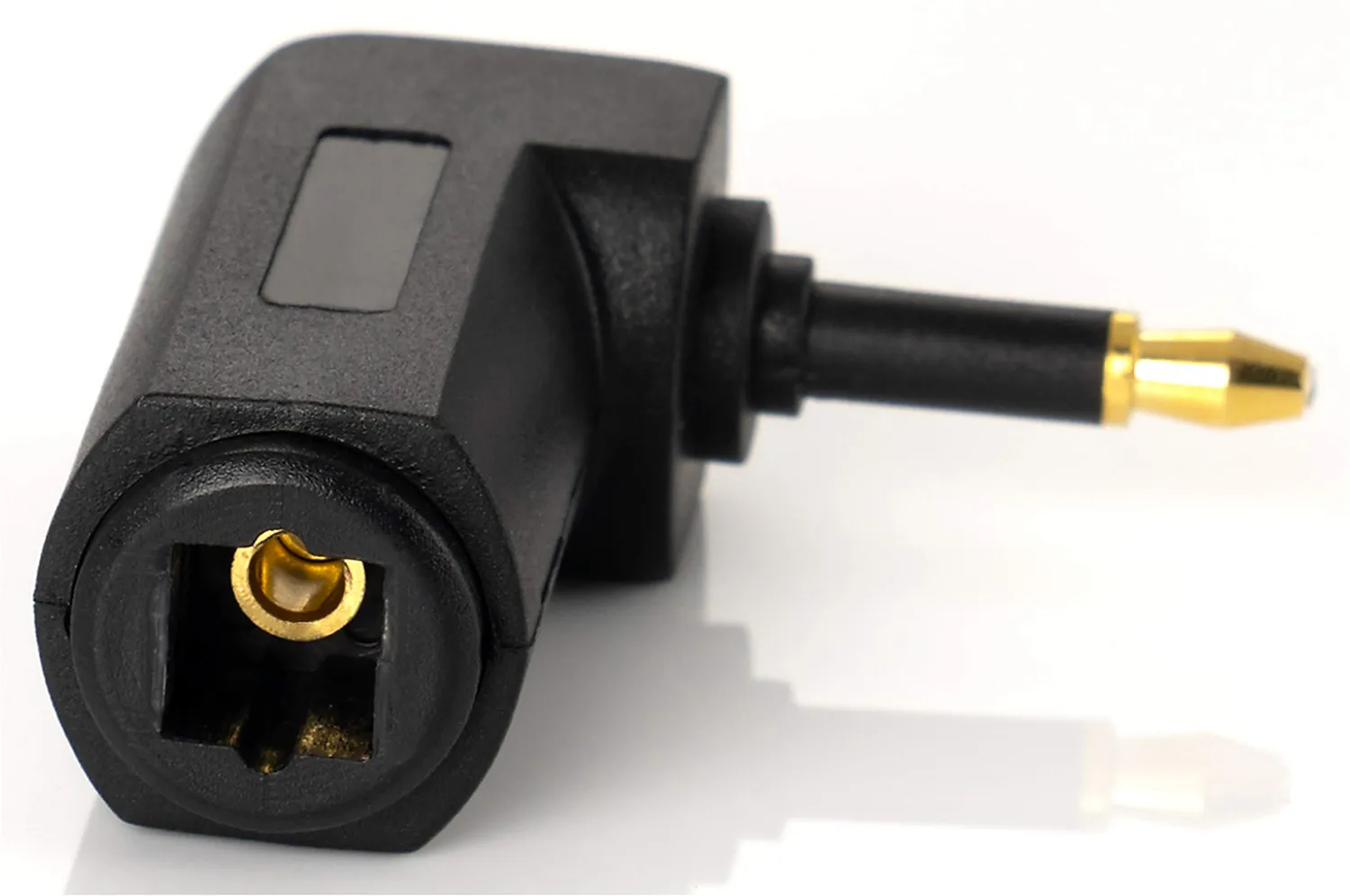 Poppstar Toslink Adapter 90° 2er Set schwarz Mini