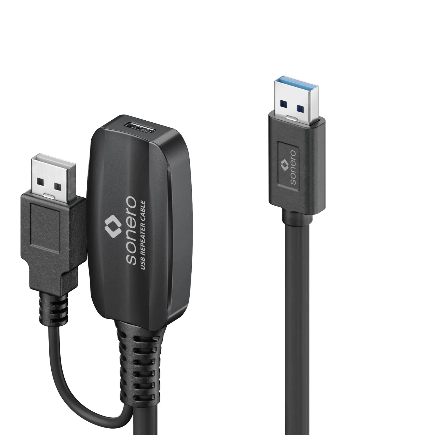 Sonero S-XU3030-100 USB-Verlängerung 10 m aktiv schwarz
