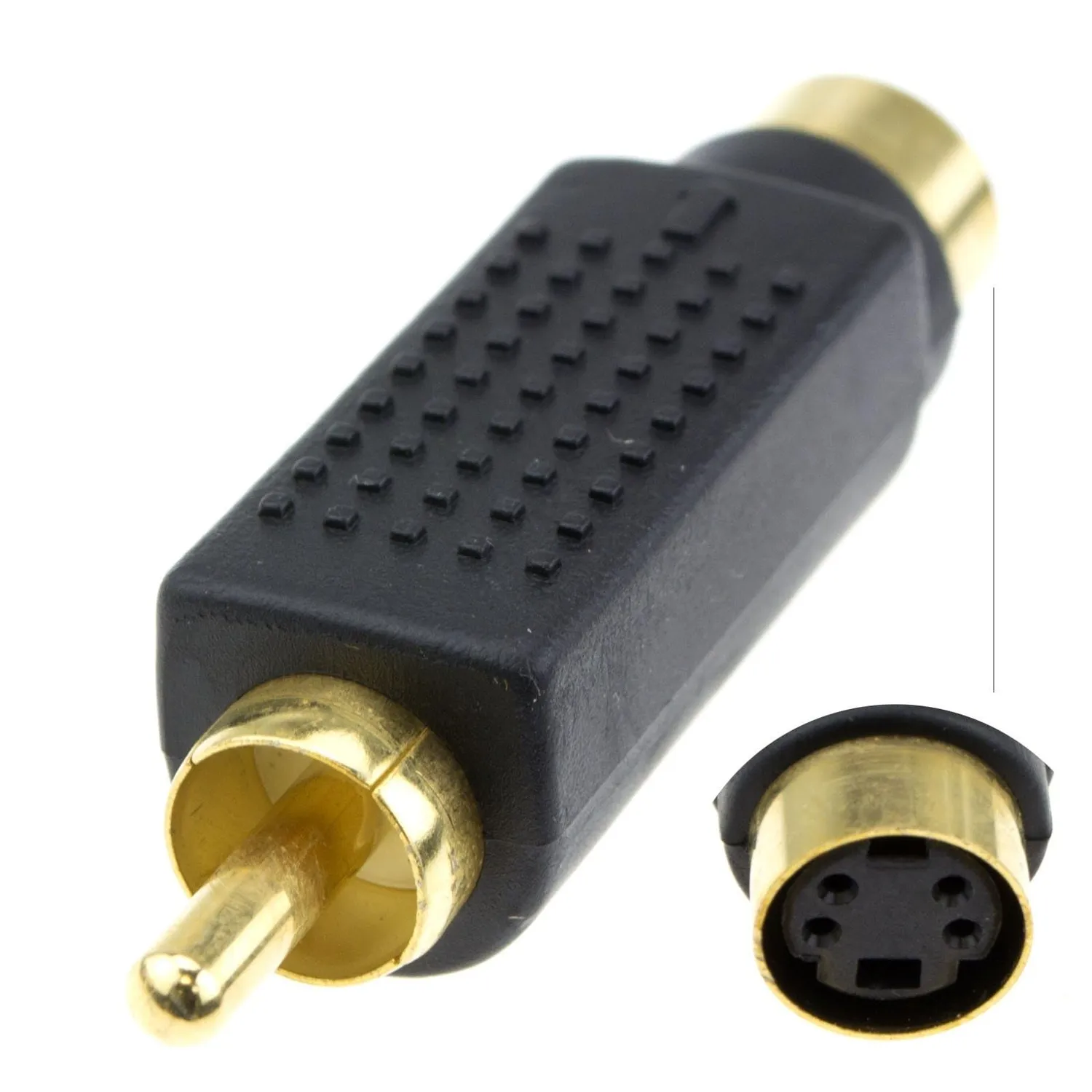 Kenable SVHS S-Video Composite Cinch Adapter vergoldet bidirektional