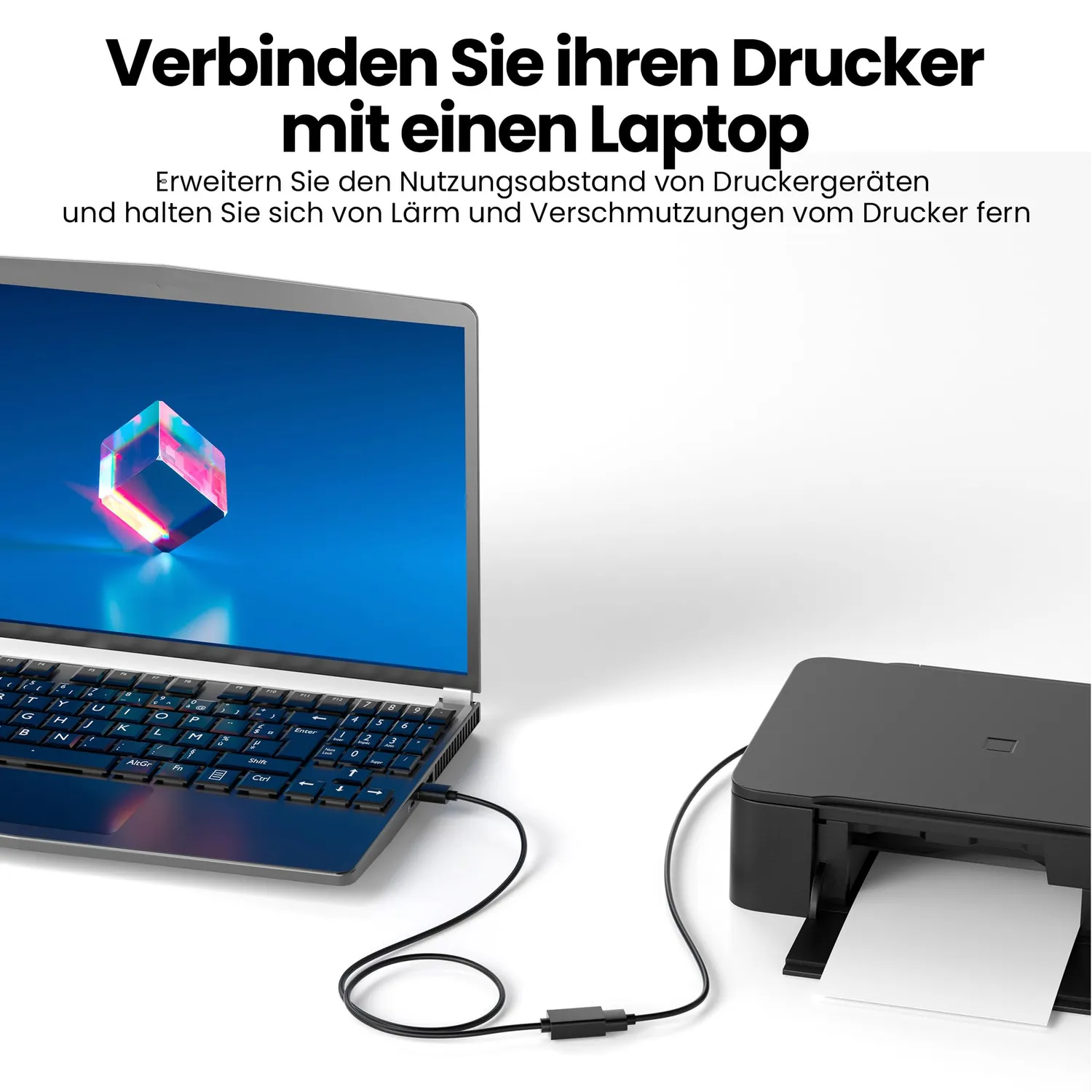 JAMEGA USB 2.0 Verlängerungskabel 5m Schwarz 480 Mbit/s
