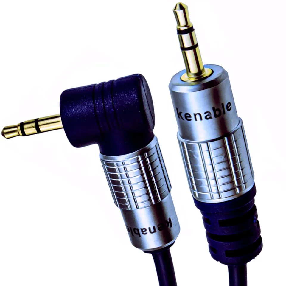 kenable Audiokabel 3,5mm Winkel 1 m blau Stereo